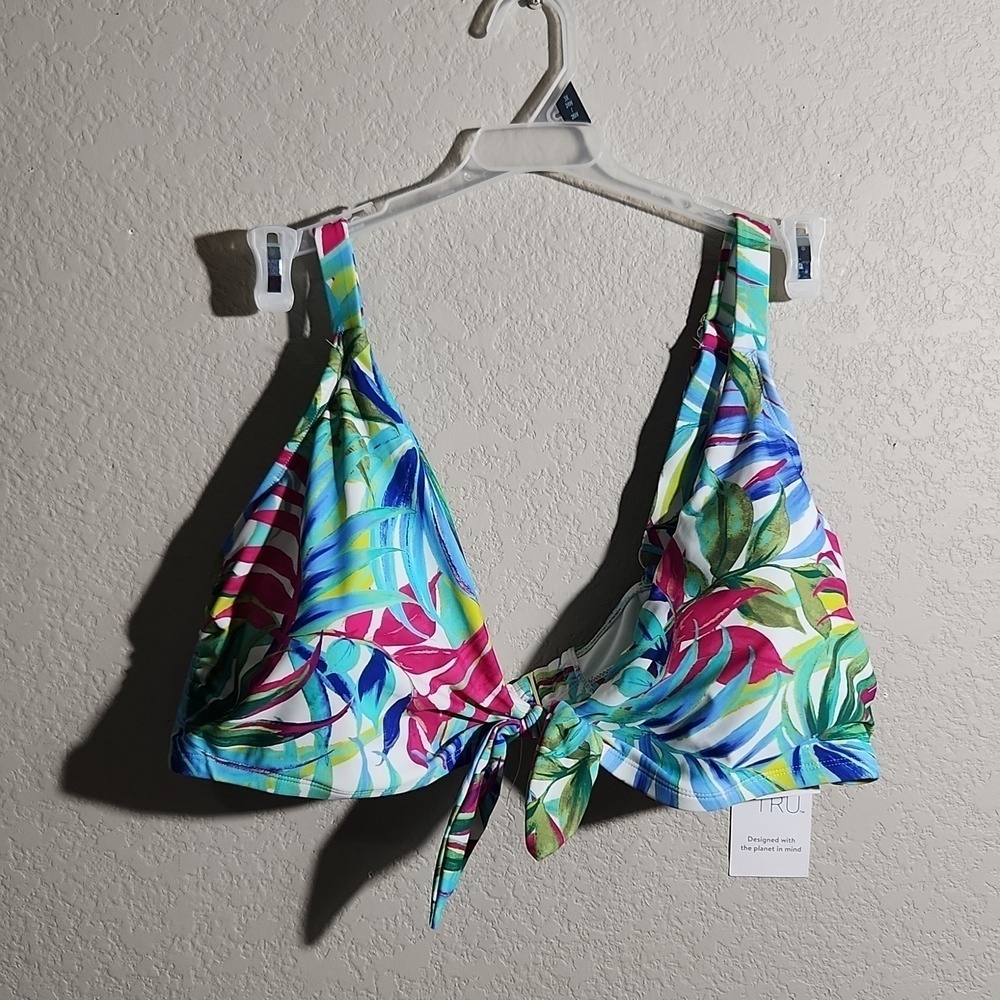 Triangle Bikini Top Floral New Swimsuit Size 3X